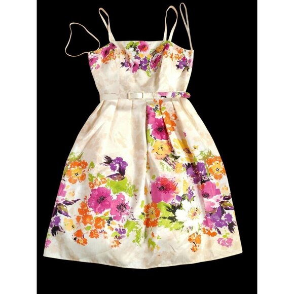 Vintage NOS Jessica Howard Womens Dress Retro Pin-up  Garden Party US/8 - Picture 1 of 6